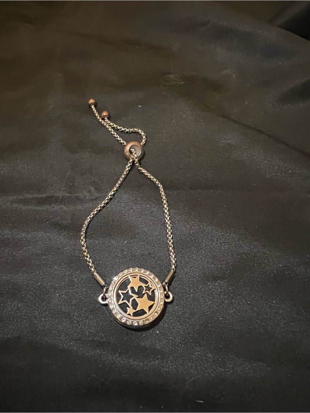 Adjustable Gold-Tone Star Disc Bracelet